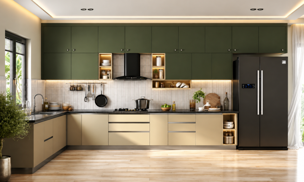 L-Shaped Open Kitchen