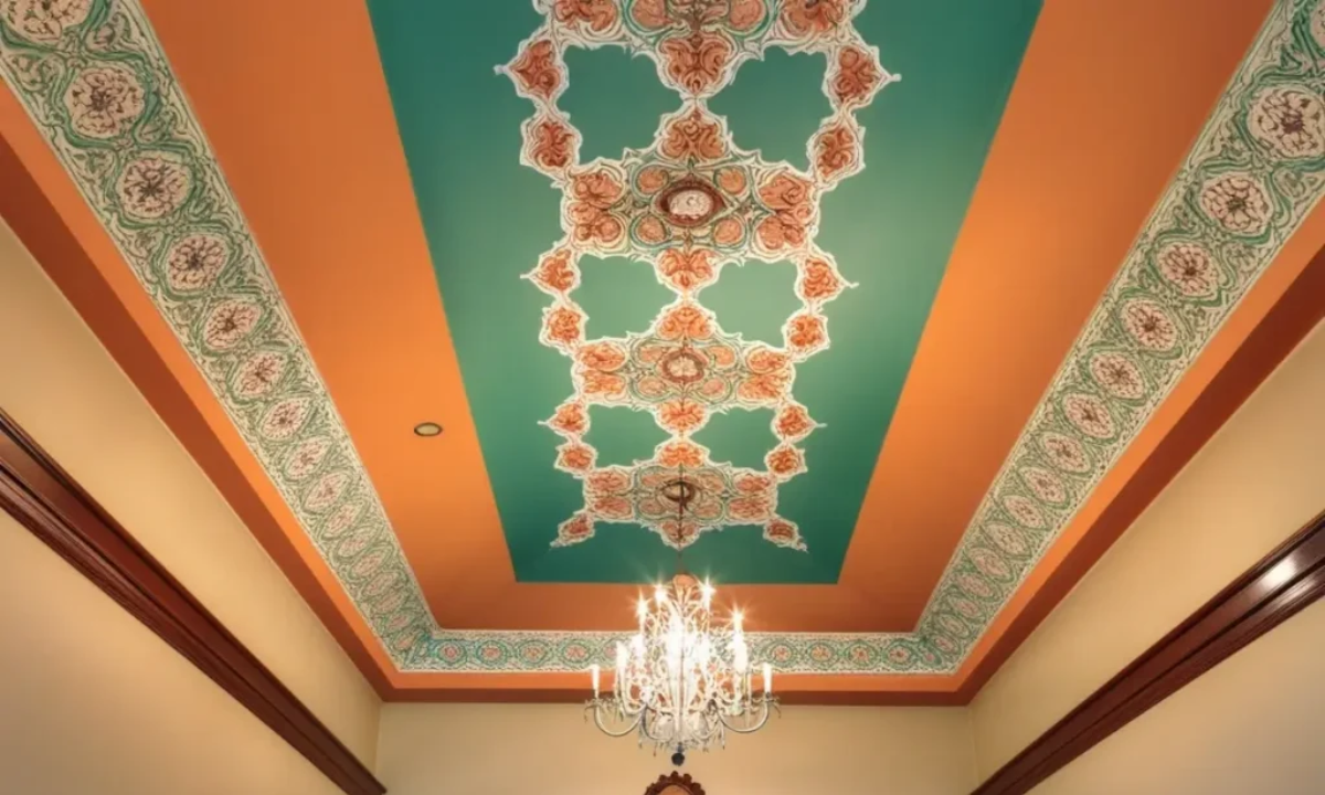 Painted Accent Ceiling
