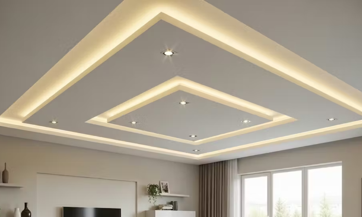 Smooth Gypsum Flat ceiling