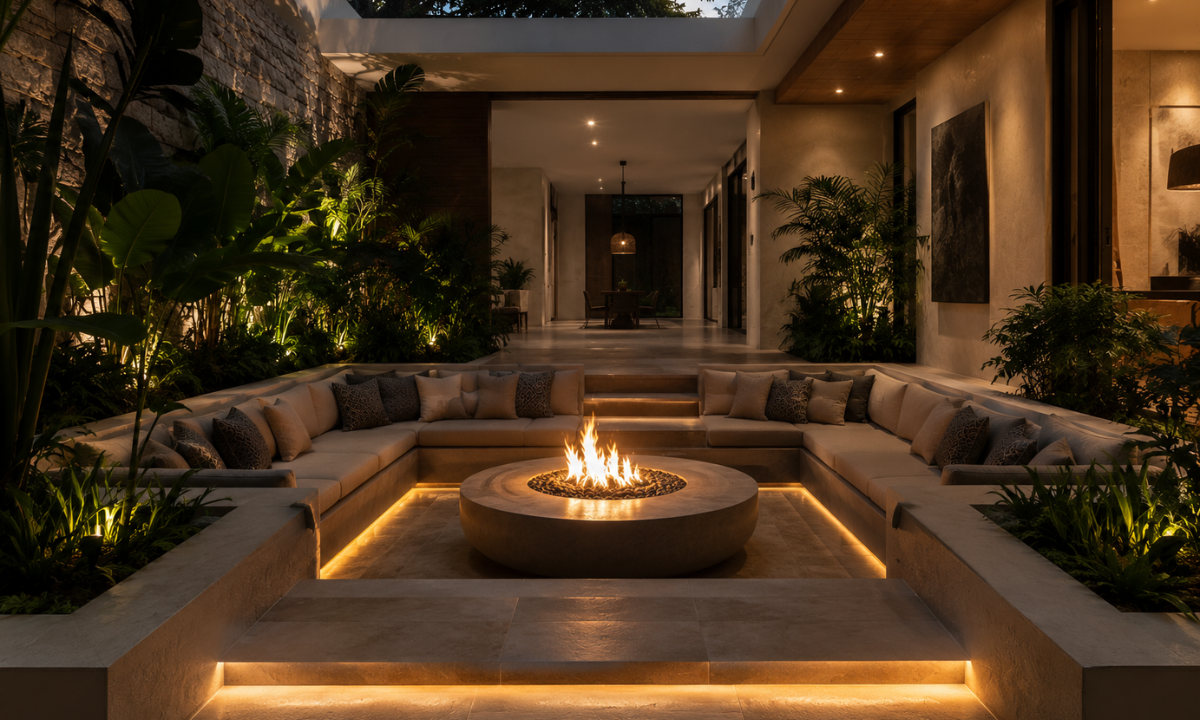 Sunken Fire Pit Lounge
