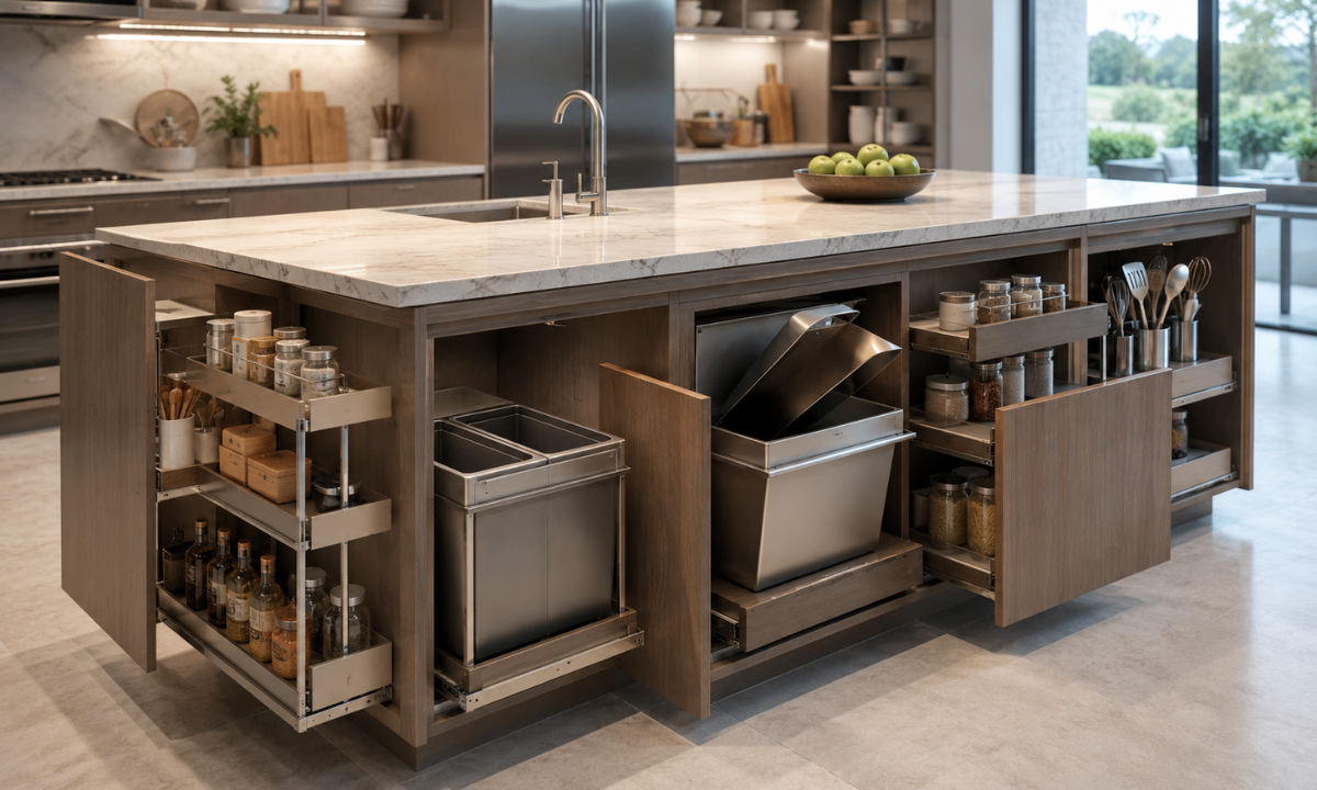 Pantry Island with Hygienic Waste Management