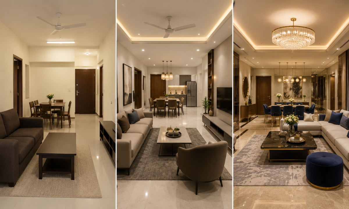 Budget vs. Premium vs. Luxury Interiors