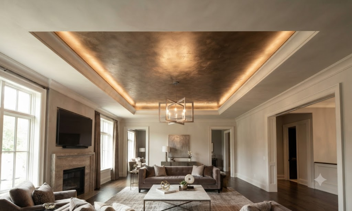 Matte Liquid Metal Ceiling Accents