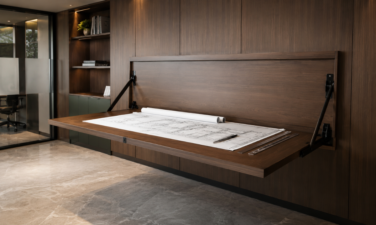 Drop-Leaf Blueprint Plinths
