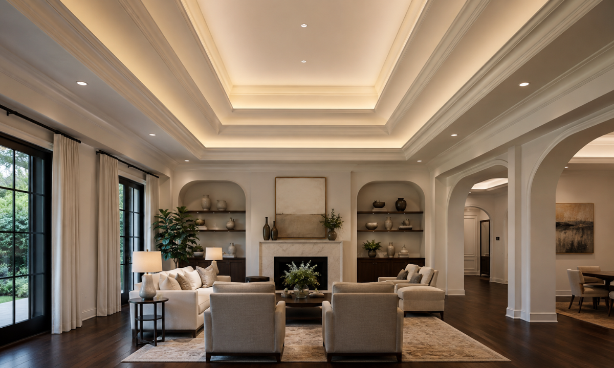 Tiered Modular Plaster Ceiling