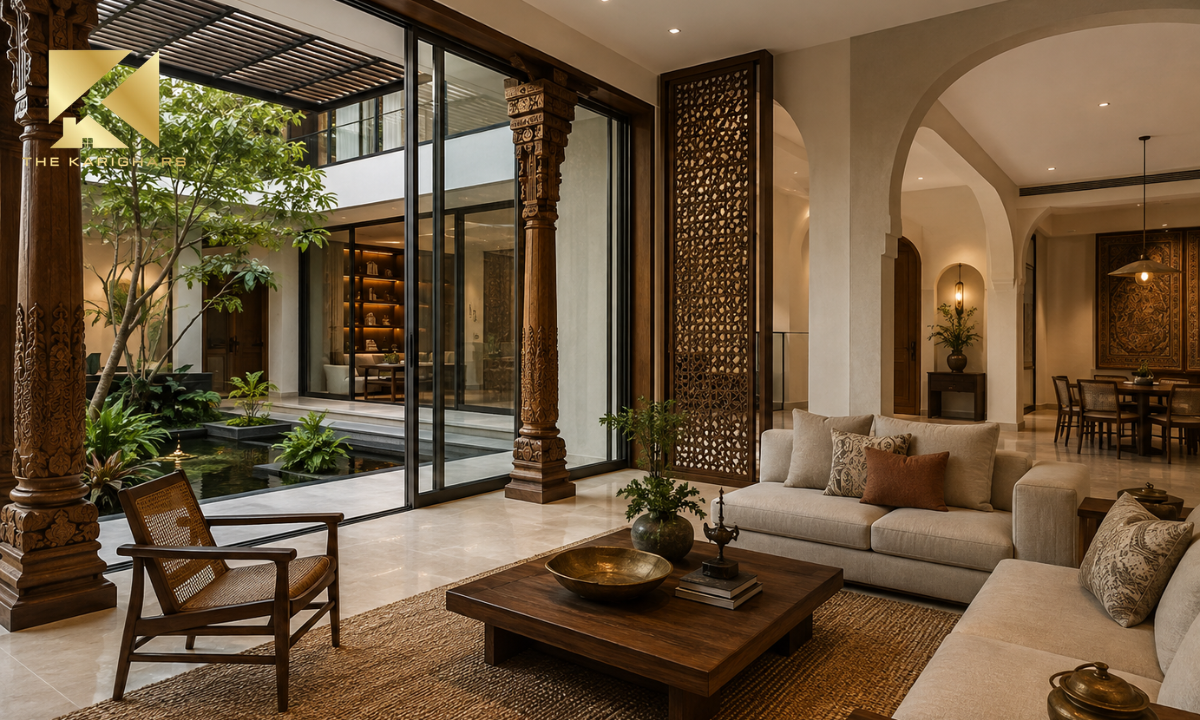 Heritage and modern home design in Koramangala