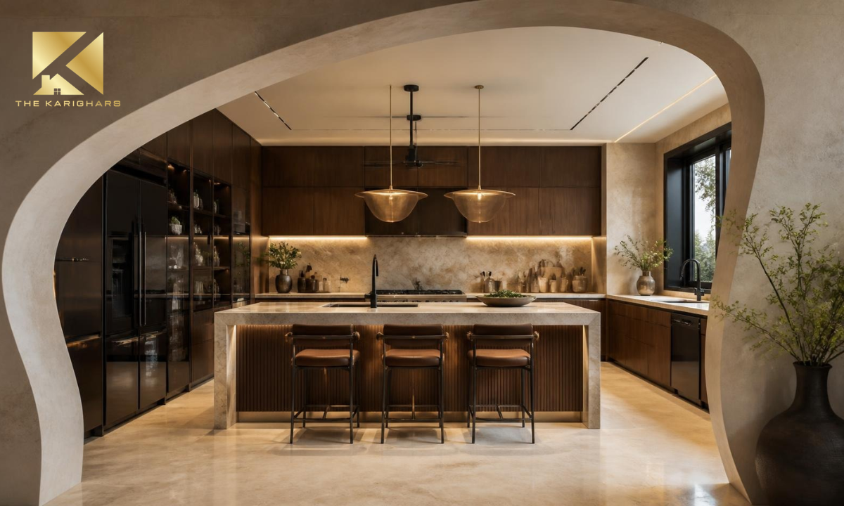 Modern kitchen with elegant arch design