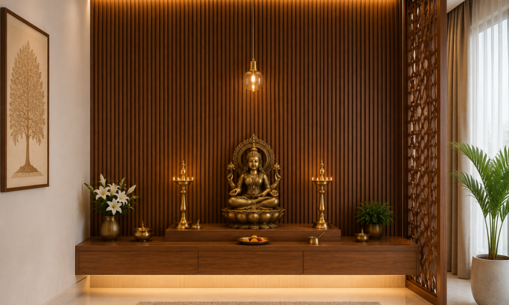 Fluted Wood Wall Backdrop