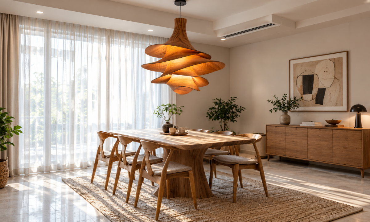 Interior lighting design for a modern home living room