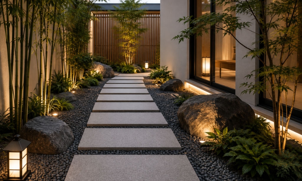 Minimalist Zen Stone Walkway
