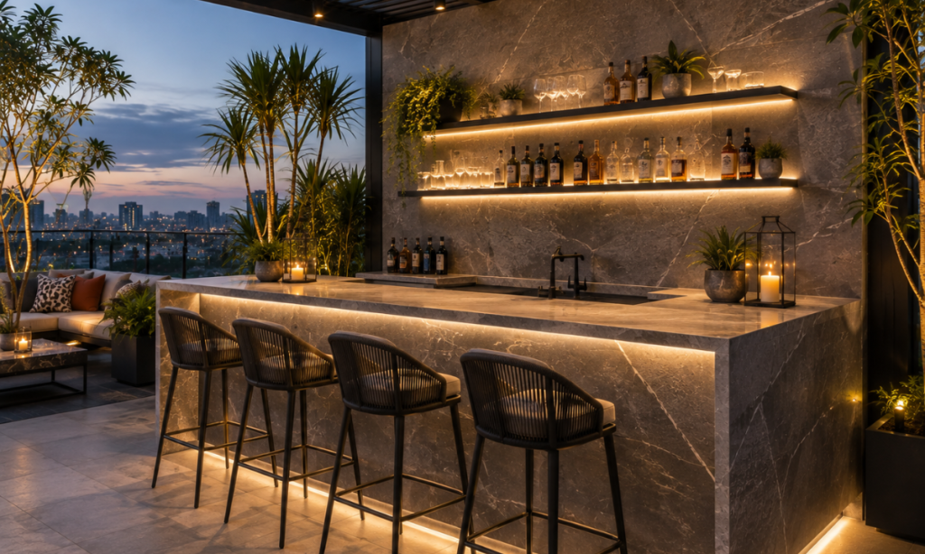 Sintered Stone Outdoor Bar